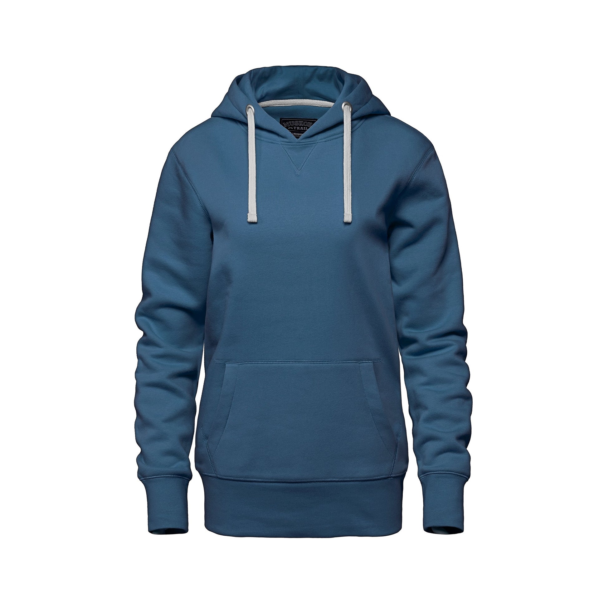 L00661 - Cedar Point - Ladies Pullover Hooded Sweatshirt Blue 661 __label:May '25 __label:NEW COLORS eco-friendly Ladies Muskoka Trail sustainable sweatshirt Women