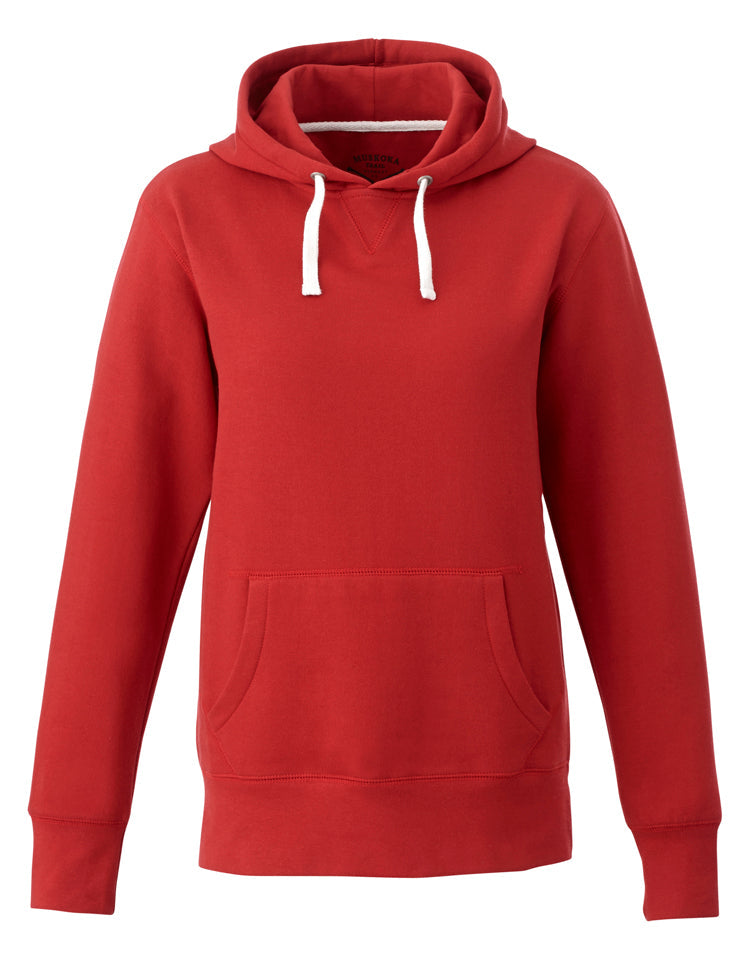 L00661 - Cedar Point - Ladies Pullover Hooded Sweatshirt Red 80% Cotton 20% Recycled Polyester 661 eco-friendly Ladies Muskoka Trail sustainable sweatshirt Women