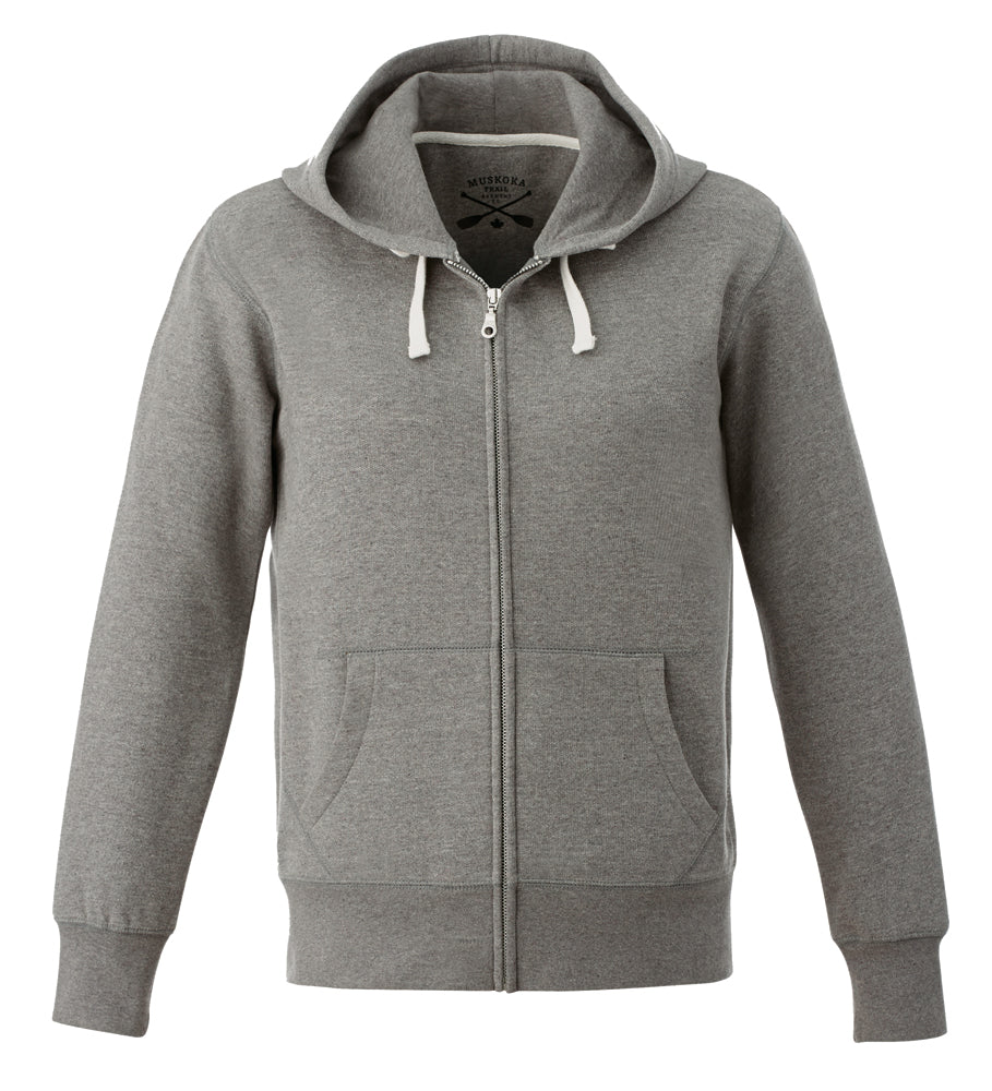 L00670 - Lakeview - Adult Full-Zip Hooded Sweatshirt Mid Grey 80% Cotton 20% Recycled Polyester 670 adult eco-friendly mens sustainable sweater sweatshirt zip up