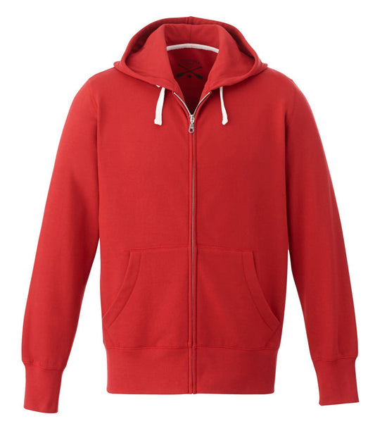 L00670 - Lakeview - Adult Full-Zip Hooded Sweatshirt Red 80% Cotton 20% Recycled Polyester 670 adult eco-friendly mens sustainable sweater sweatshirt zip up