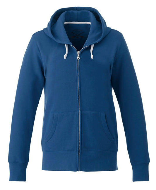 L00671 - Lakeview - Ladies Full-Zip Hooded Sweatshirt Blue 80% Cotton 20% Recycled Polyester 671 eco-friendly Ladies sustainable sweater sweatshirt Women zip up