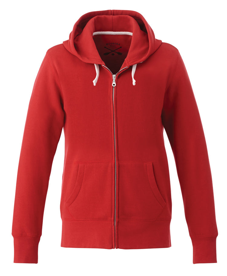 L00671 - Lakeview - Ladies Full-Zip Hooded Sweatshirt Red 80% Cotton 20% Recycled Polyester 671 eco-friendly Ladies sustainable sweater sweatshirt Women zip up