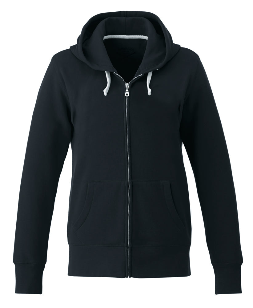 L00671 - Lakeview - Ladies Full-Zip Hooded Sweatshirt Navy 80% Cotton 20% Recycled Polyester 671 eco-friendly Ladies sustainable sweater sweatshirt Women zip up