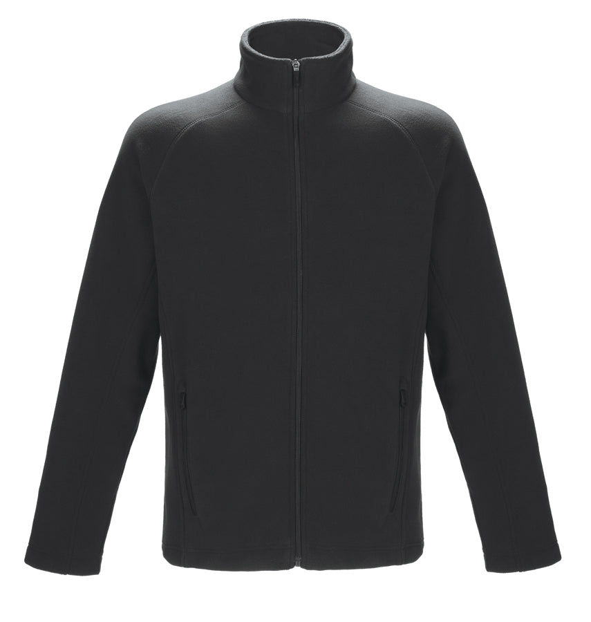 L00695 - Barren - Men's Full-Zip Microfleece Jacket Black 695 adult mens sweater team