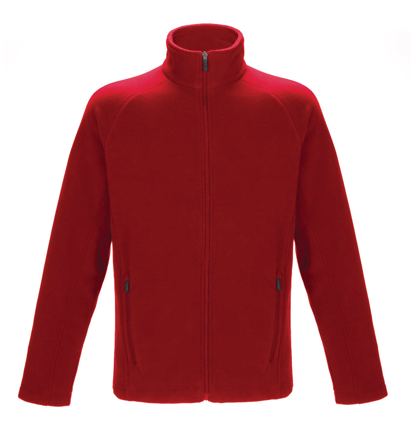 L00695 - Barren - Men's Full-Zip Microfleece Jacket Red 100% Polyester Microfleece 695 adult mens sweater team