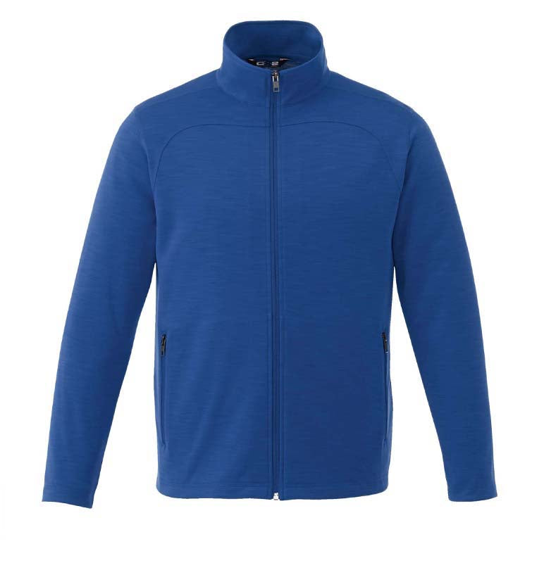 L00870 - Hillcrest - Men's Interlock Full-Zip Jacket Cobalt 100% Polyester Interlock 870 __label:SALE-Cobalt & Red adult CX2 hillcrest mens sweater