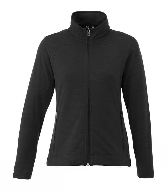 L00871 - Hillcrest - Ladies Interlock Full-Zip Jacket Black 100% Polyester Interlock 871 __label:SALE-Cobalt & Red CX2 hillcrest Ladies sweater Women