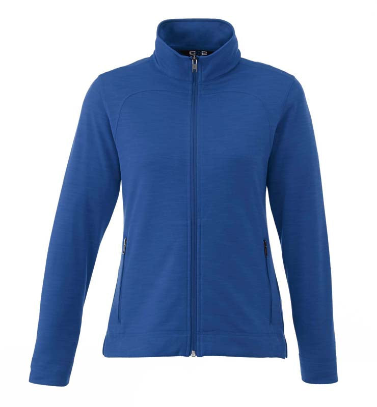 L00871 - Hillcrest - Ladies Interlock Full-Zip Jacket Cobalt 100% Polyester Interlock 871 __label:SALE-Cobalt & Red CX2 hillcrest Ladies sweater Women