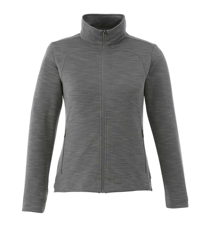 L00871 - Hillcrest - Ladies Interlock Full-Zip Jacket Grey 100% Polyester Interlock 871 __label:SALE-Cobalt & Red CX2 hillcrest Ladies sweater Women