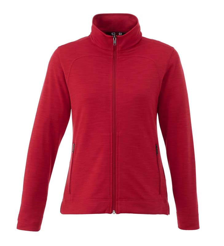 L00871 - Hillcrest - Ladies Interlock Full-Zip Jacket Red 100% Polyester Interlock 871 __label:SALE-Cobalt & Red CX2 hillcrest Ladies sweater Women