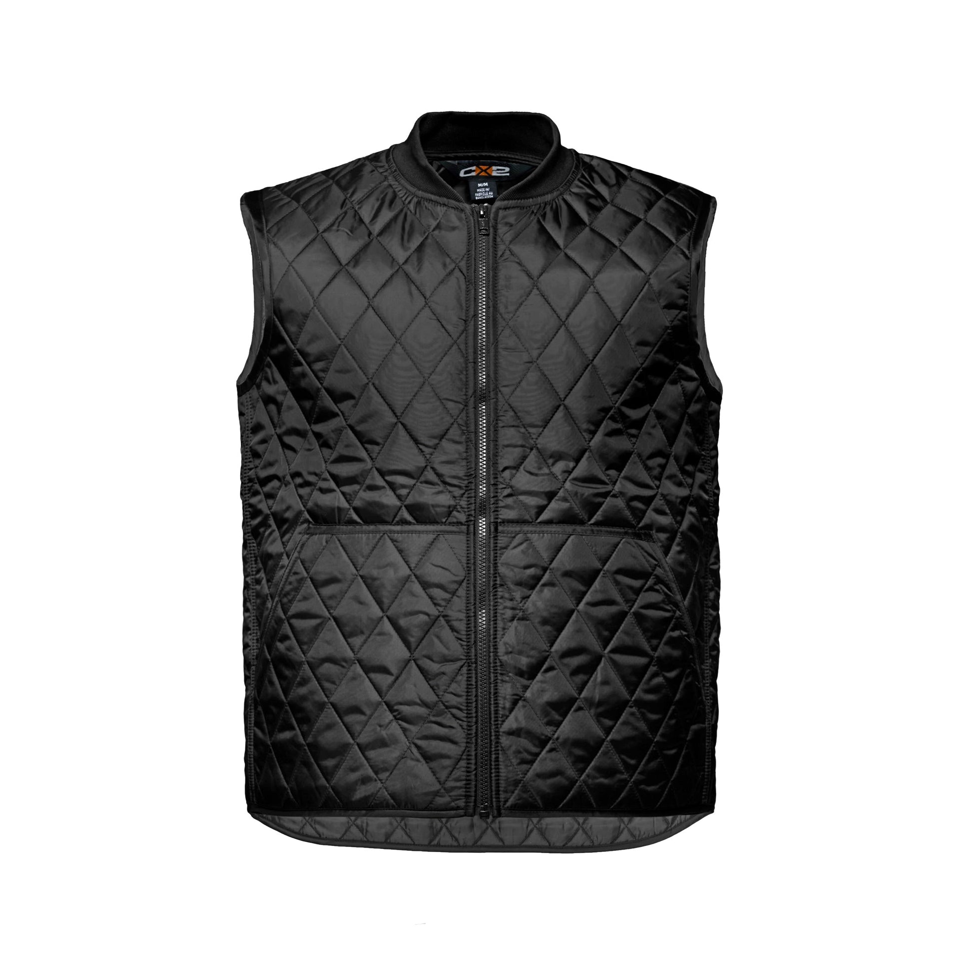 L01040 - Subzero - Adult Quilted Vest Black 1040 adult construction vest CX2 Rugged freezer vest mens sub zero