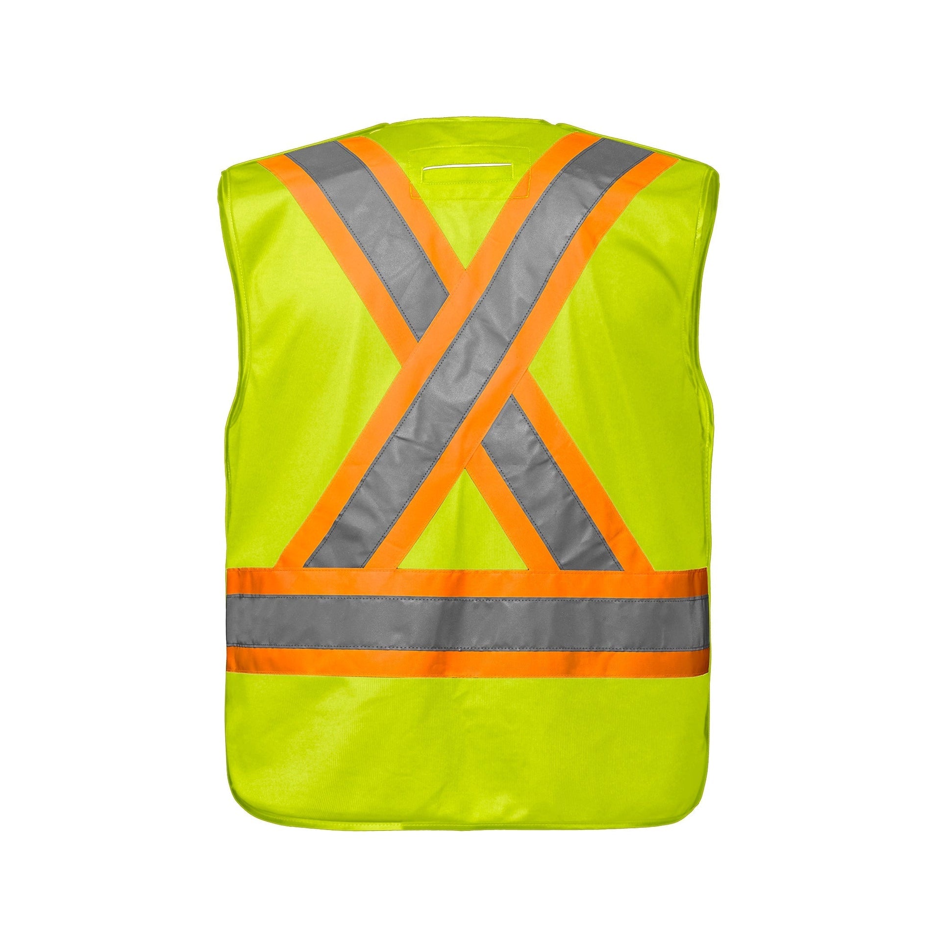 L01145 - Vanguard - Tricot Hi-Vis 5 Point Tear-Away Vest - Dual Sized 1145 __label:IN-STOCK CX2 Hi-Vis hi-vis safety vest