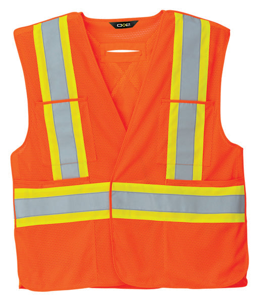 L01160 - Guardian - Mesh Hi-Vis 5 Point Tear Away Vest - Dual Sized Hi-Vis Orange 1160 construction vest CX2 Hi-Vis