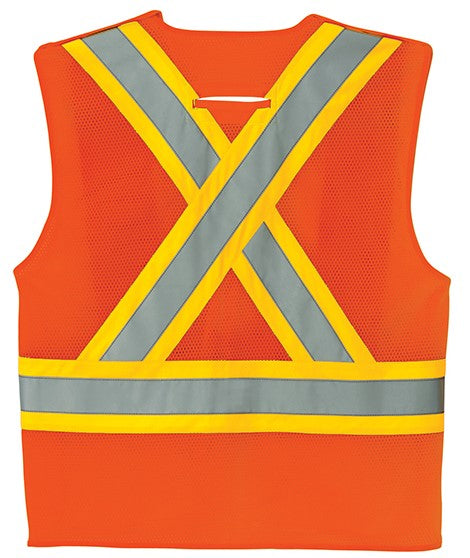 L01160 - Guardian - Mesh Hi-Vis 5 Point Tear Away Vest - Dual Sized 1160 construction vest CX2 Hi-Vis