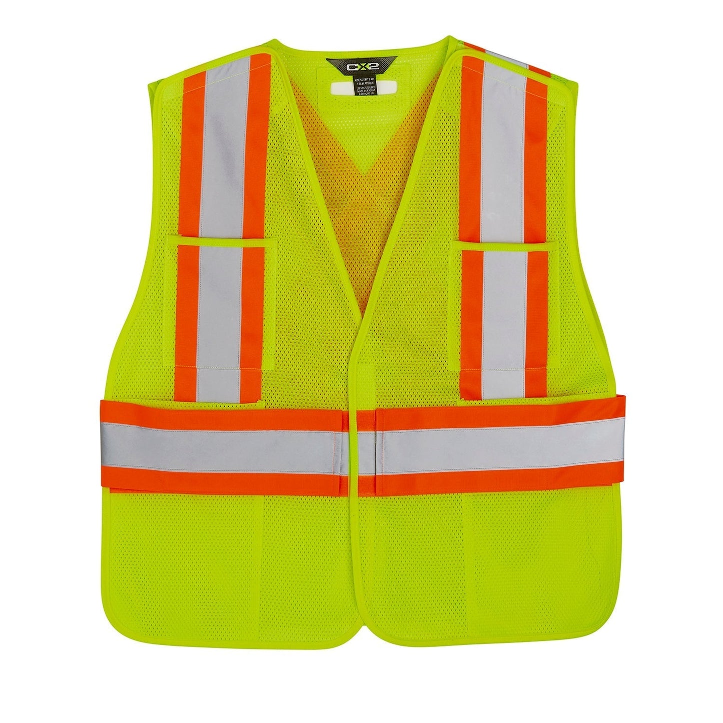 L01180 - Patrol - Mesh Hi-Vis 5 Point Tear Away Vest - One Size Hi-Vis Yellow AS 1180 construction vest CX2 Hi-Vis