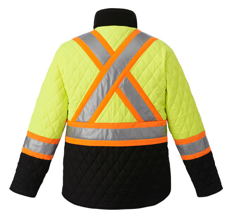 L01210 - Zircon - Cotton Canvas Reversible to Polyester Hi-Vis Insulated Jacket