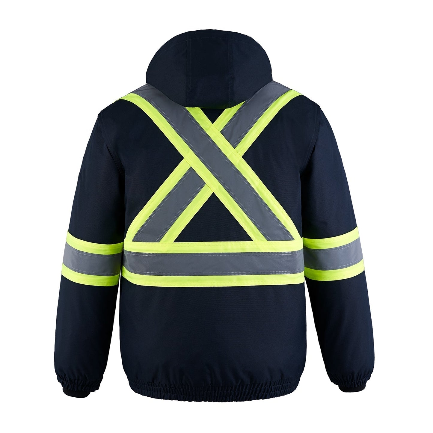 L01277 - Peterbuilt - Hi-Vis 3 in 1 Bomber Jacket w/ Detachable Hood 1277 adult CX2 Hi-Vis mens