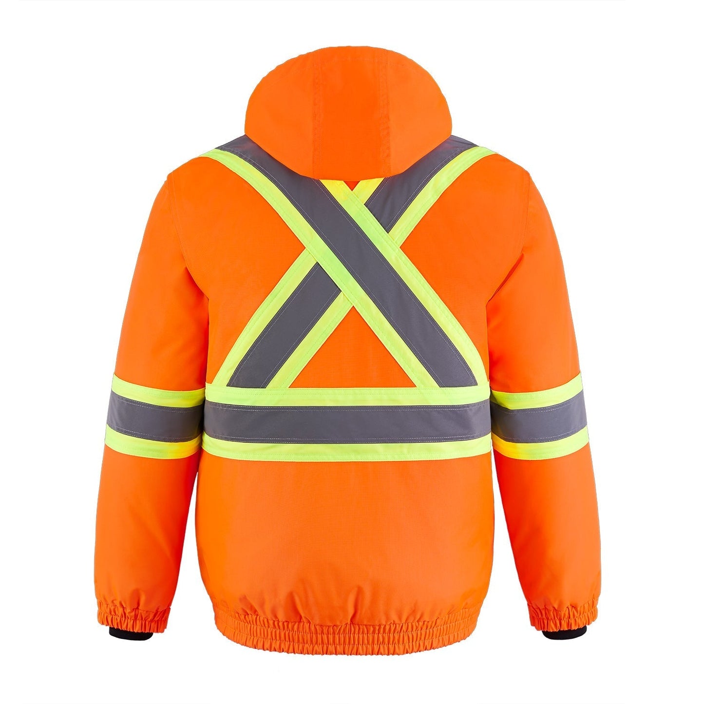 L01277 - Peterbuilt - Hi-Vis 3 in 1 Bomber Jacket w/ Detachable Hood 1277 adult CX2 Hi-Vis mens