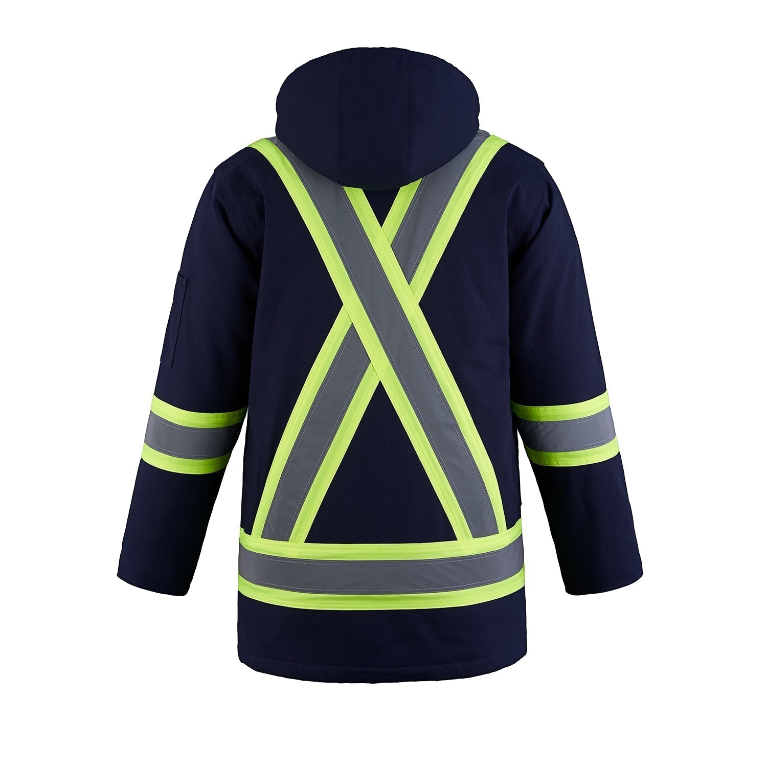 L01292 - Kingpin - Cotton Canvas Hi-Vis Insulated Parka w/ Detachable Hood 1292 adult CX2 Hi-Vis mens