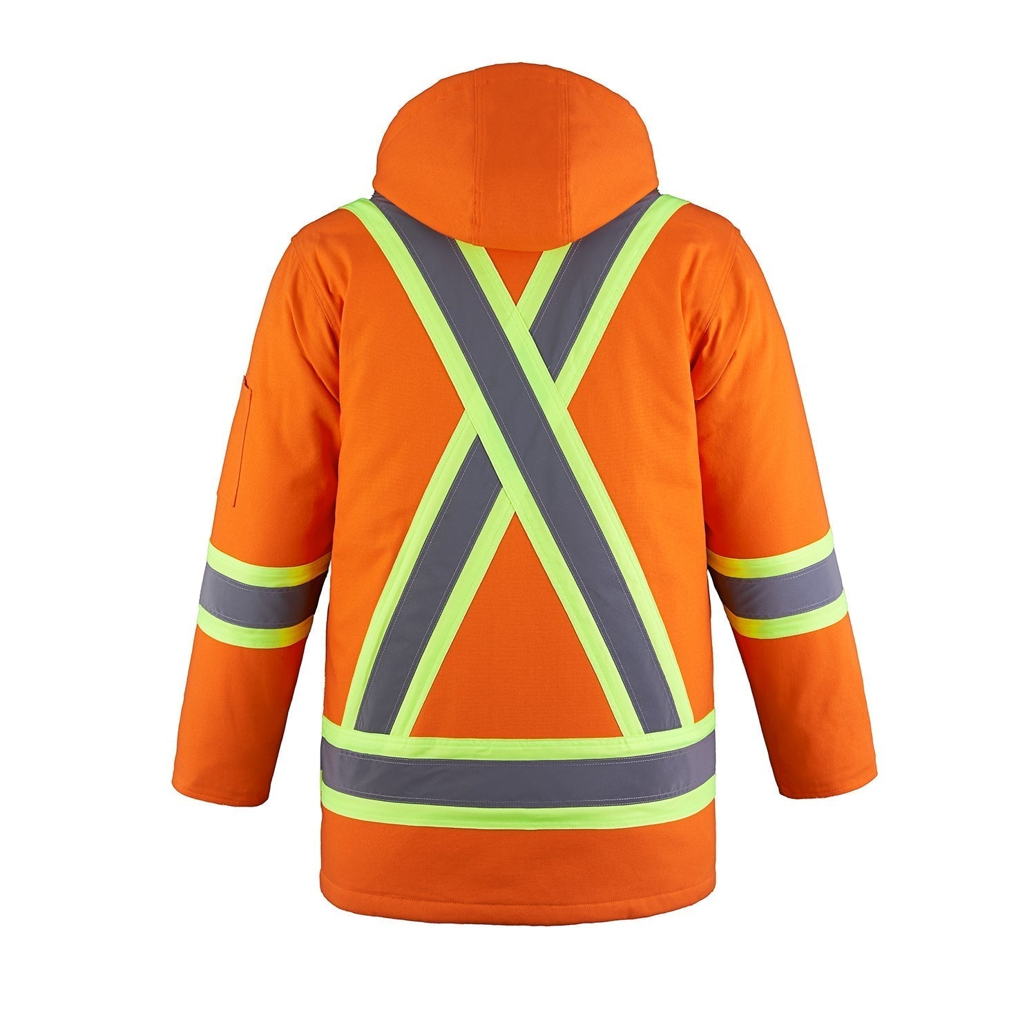 L01292 - Kingpin - Cotton Canvas Hi-Vis Insulated Parka w/ Detachable Hood 1292 adult CX2 Hi-Vis mens