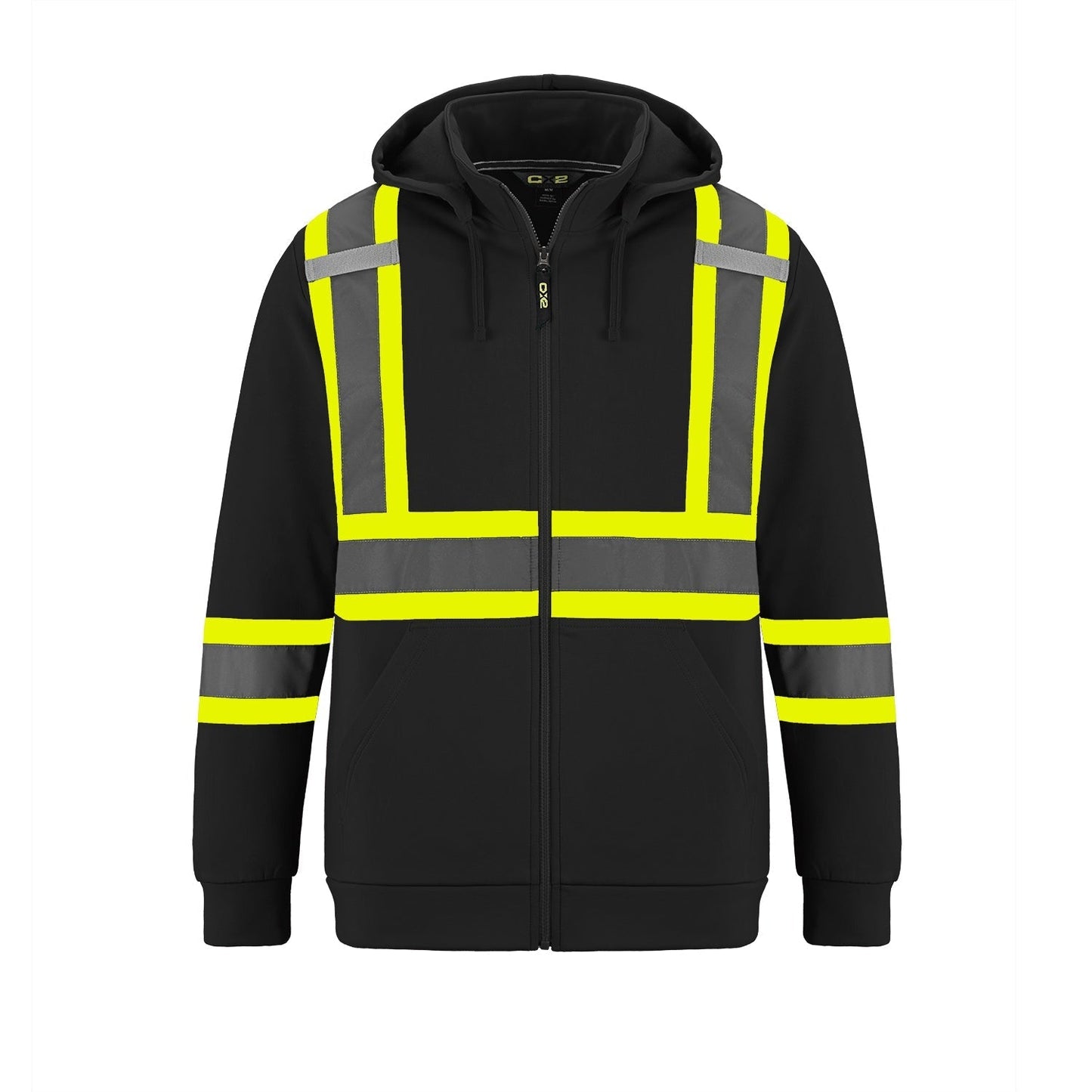 L01380 - Infinity - Hi-Vis Full Zip Hooded Sweatshirt w/ Detachable Hood