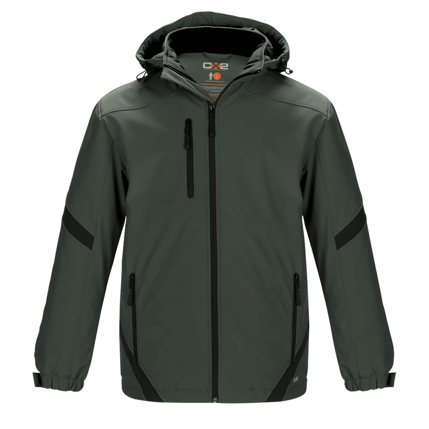 L03200 - Typhoon - Men's Insulated Softshell Jacket w/ Detachable Hood Gunmetal Black 3200 3200Y 3201 adult mens team