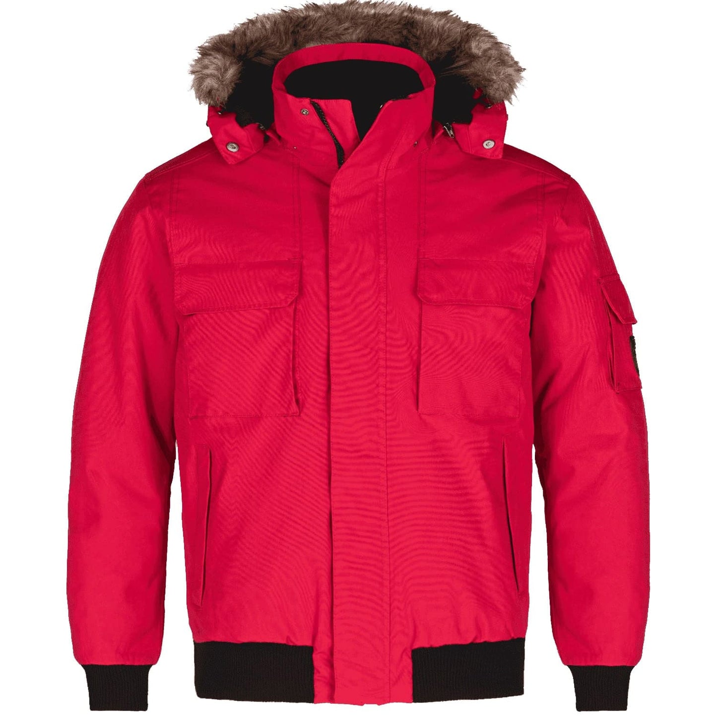 L06075 - Intense - Men's Cold Weather Bomber Jacket w/ Detachable Hood Red 6075 adult Heritage 54 mens winter coat