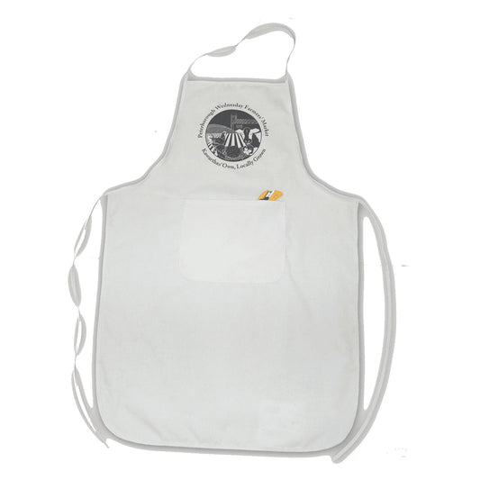 L08475 - Aprons - Polyester One Pocket Bib Apron White