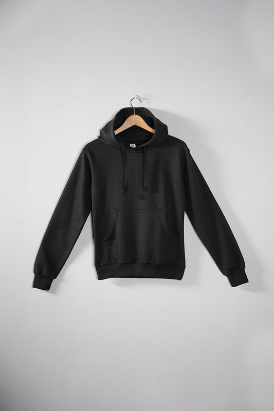 L403 BLACK 280 GSM 50 poly / 50 cotton Pullover Hoodie