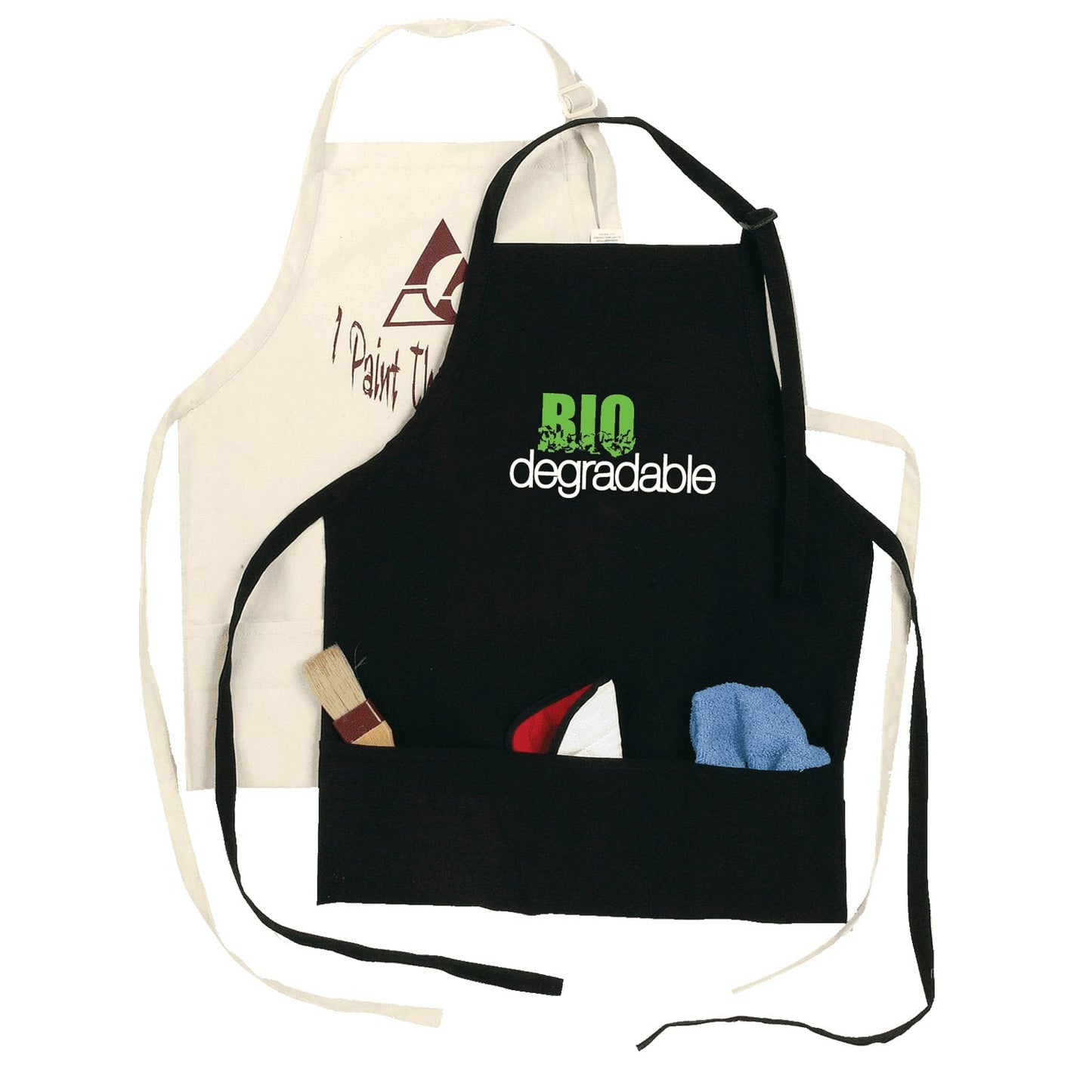 L9210B - Aprons - Cotton Work Apron Black OS 9210 9210b