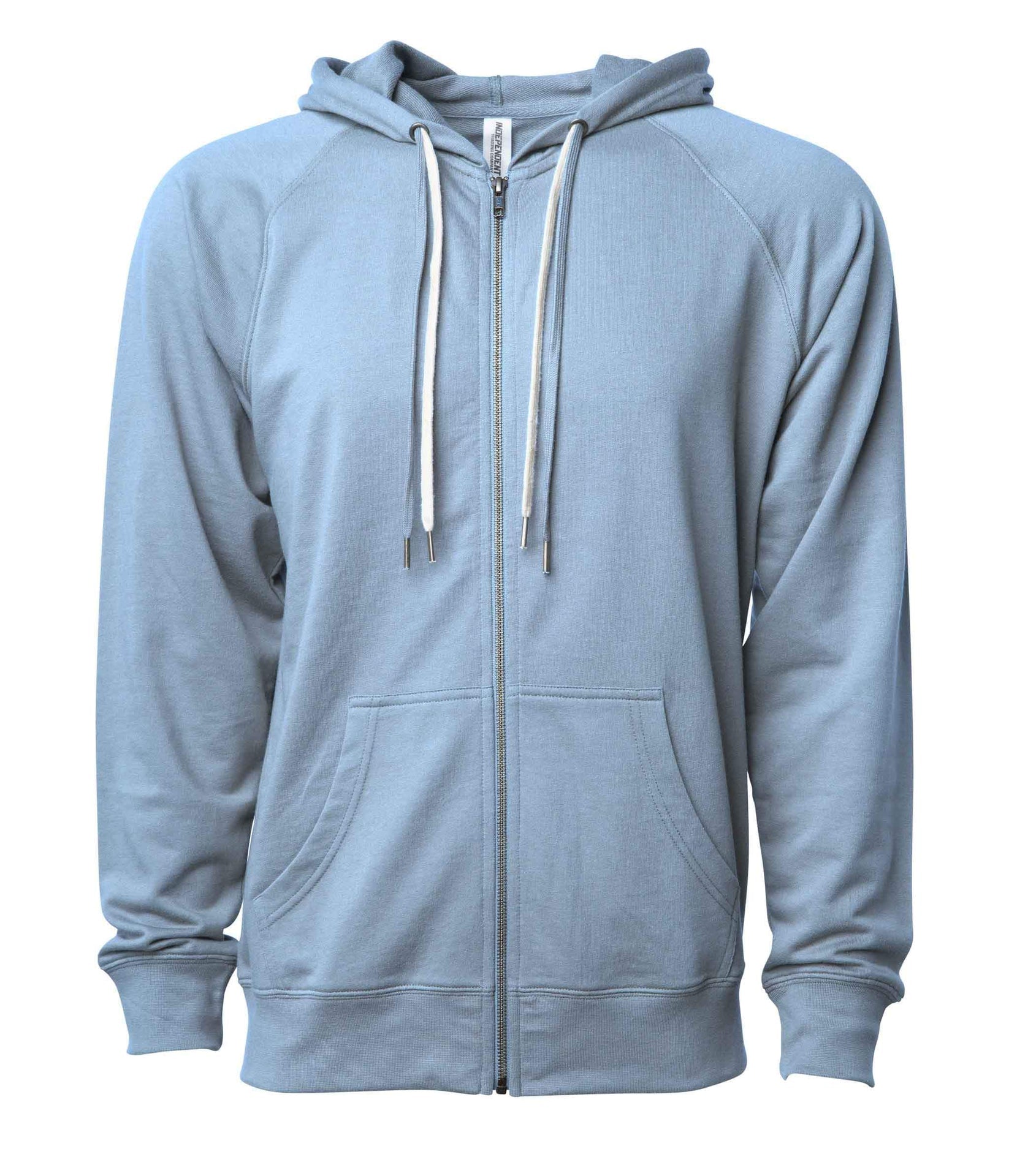 SS1000Z - Unisex Lightweight Loopback Terry Ziphood Misty Blue XS COTTON / POLYESTER fleece FRENCH TERRY INDEPENDENT Lightweight LOOPBACK TERRY RAGLAN REGULAR SS1000 sss standard STANDARD SUPPLY tearaway UNISEX