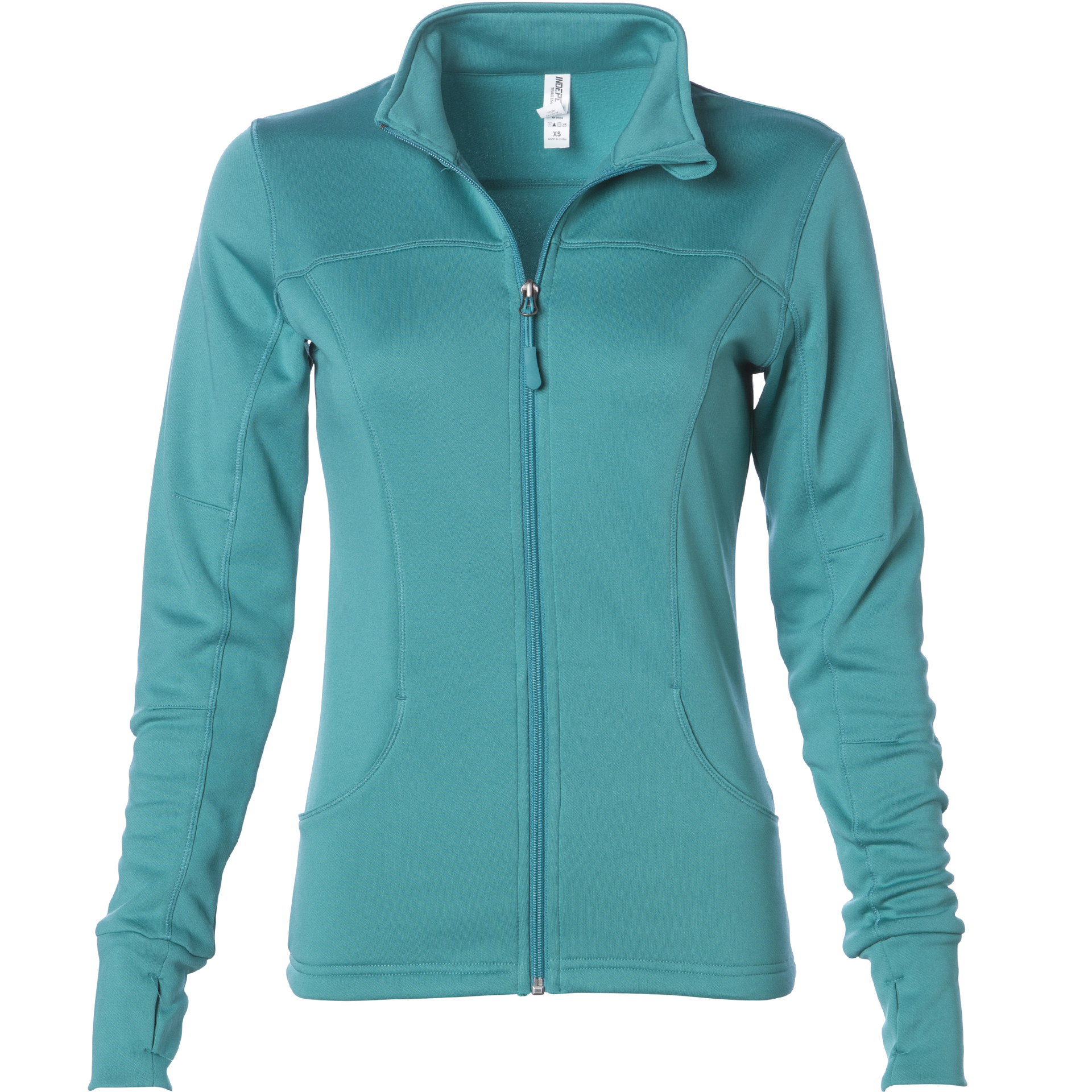 EXP60PAZ - Womens Polyester Athlectic Zip Lapis Green CREWS EXP EXP60 EXP60PAZ EXPEDITION INDEPENDENT Lightweight moisture wicking PERFORMANCE POLYESTER tearaway WATER RESISTANT WOMEN zip