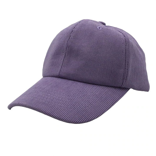 GN-1019 - Premium Corduroy Cap Lavender One Size 6 PANELS 6 PANELS - UNSTRUCTURED ADJUSTABLE BUCKLE BUCKLE STRAP CORDUROY COTTON CURVE low profile NISSI nissi caps UNISEX UNSTRUCTURED