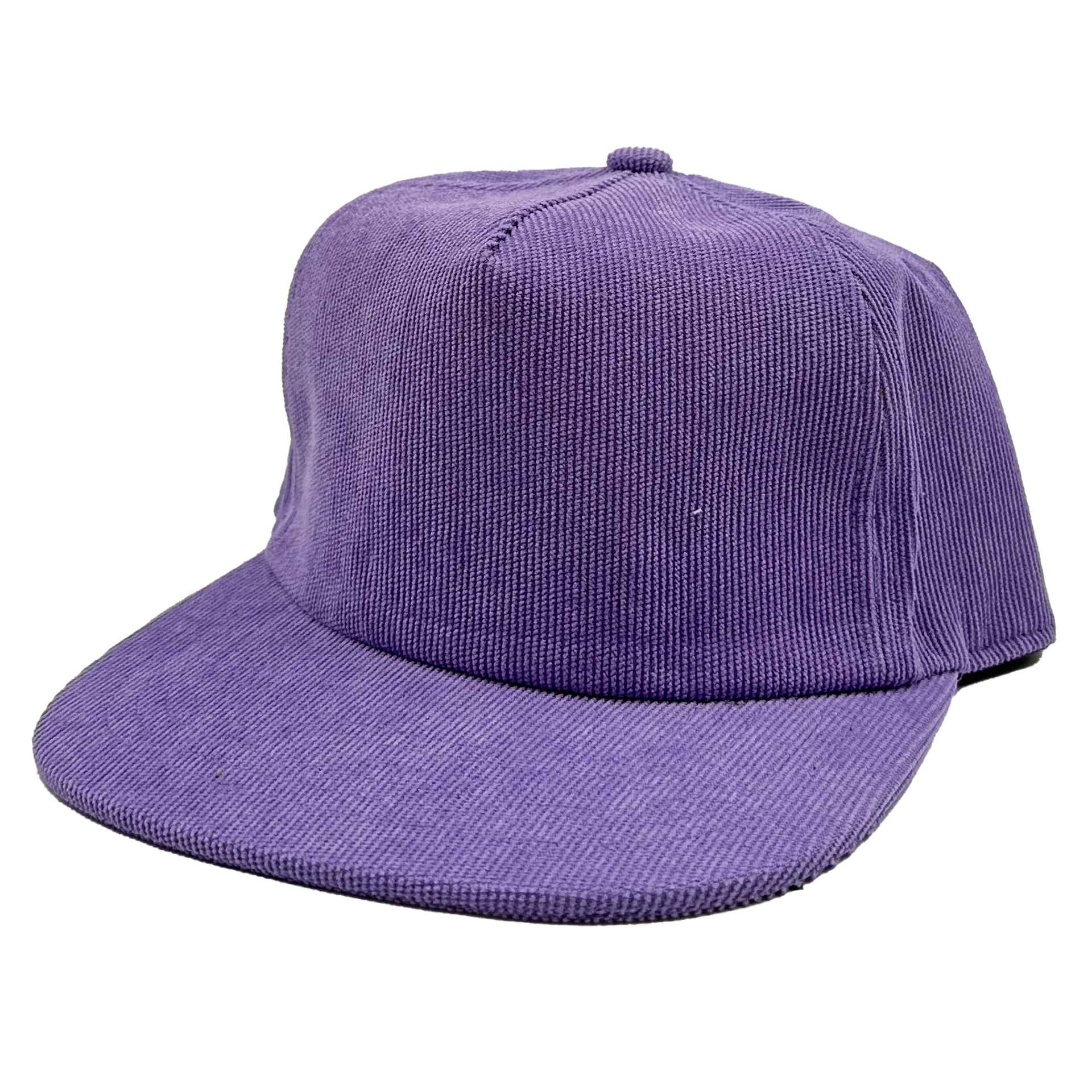 GNV-10195P - 5 panels Flat Bill Corduroy Cap Lavender One Size 5 PANELS CORDUROY FLAT FLAT BILL GNV-10195P HIGH PROFILE nissi caps POLYESTER SNAPBACK STRUCTURED UNISEX