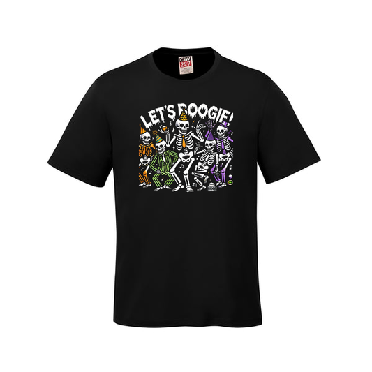 Let’s Boogie" Skeleton Dance Party T-Shirt