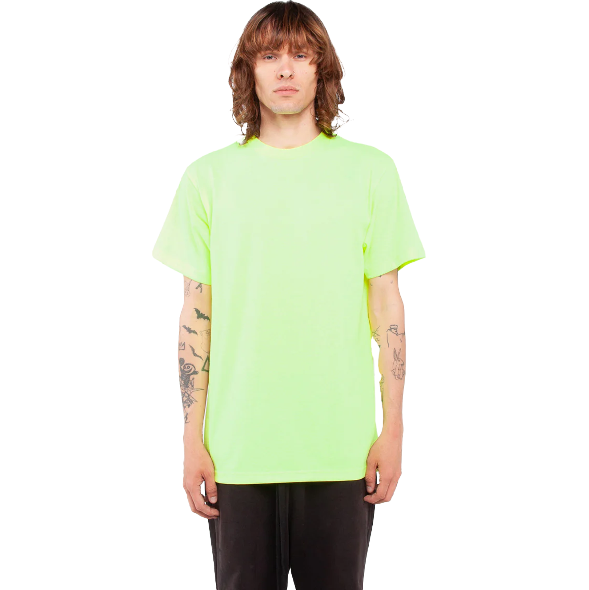 Active Short Sleeve - 6.0 oz Lime Active COTTON MEN MIDWEIGHT Shaka Wear SHORTSLEEVES shsdchildproduct tearaway UNFITTED