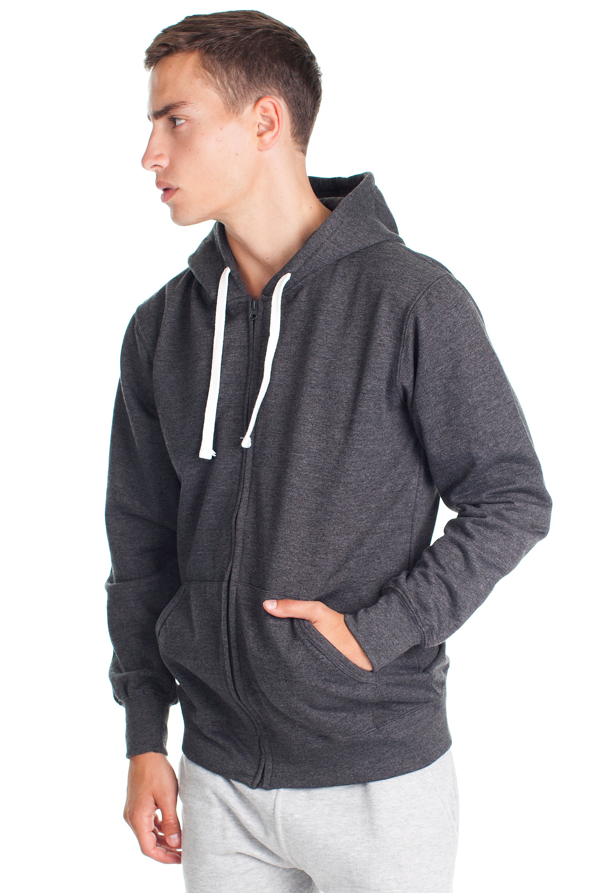 MR920 CHARCOAL Zip Up Hoodie