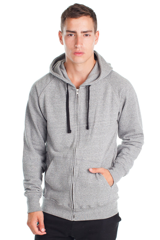 M220 ASH 330 GSM 60 cotton / 40 poly Zip Up Hoodie