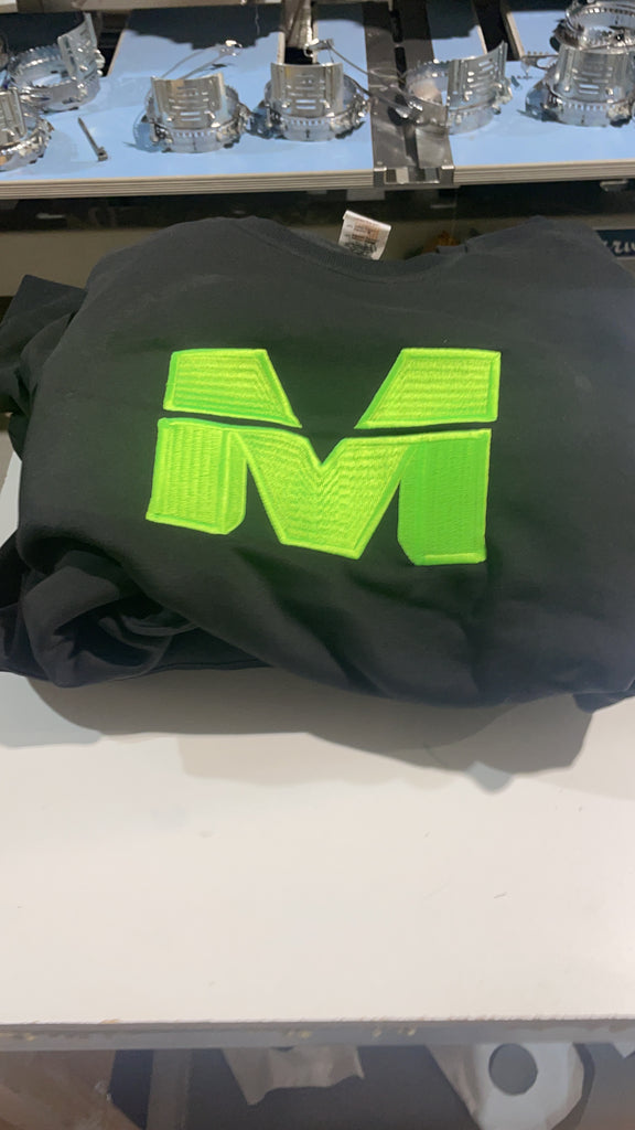 Neon Green Large embroidery front chest for the movement on Shakawear @Megasean