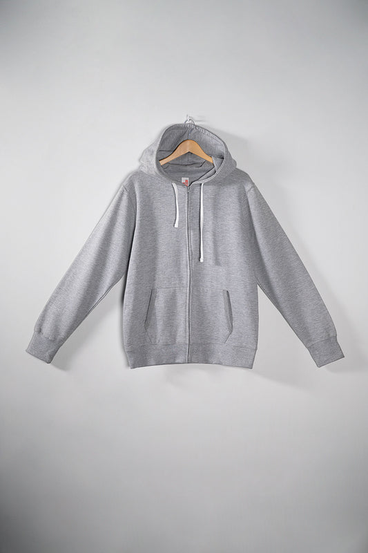 MR920 GREY MIX Zip Up Hoodie