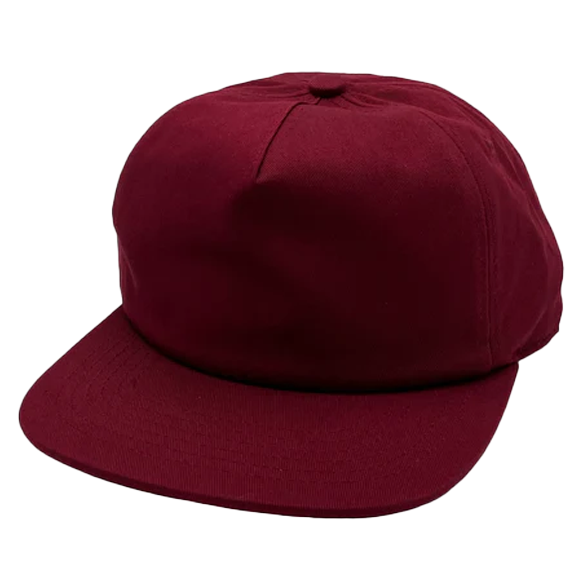 GNV-1040SB - 5 Panels Mid Profile Flat Bill Maroon One Size 5 PANELS 5 PANELS - UNSTRUCTURED COTTON FLAT mid profile nissi caps SNAPBACK UNISEX UNSTRUCTURED