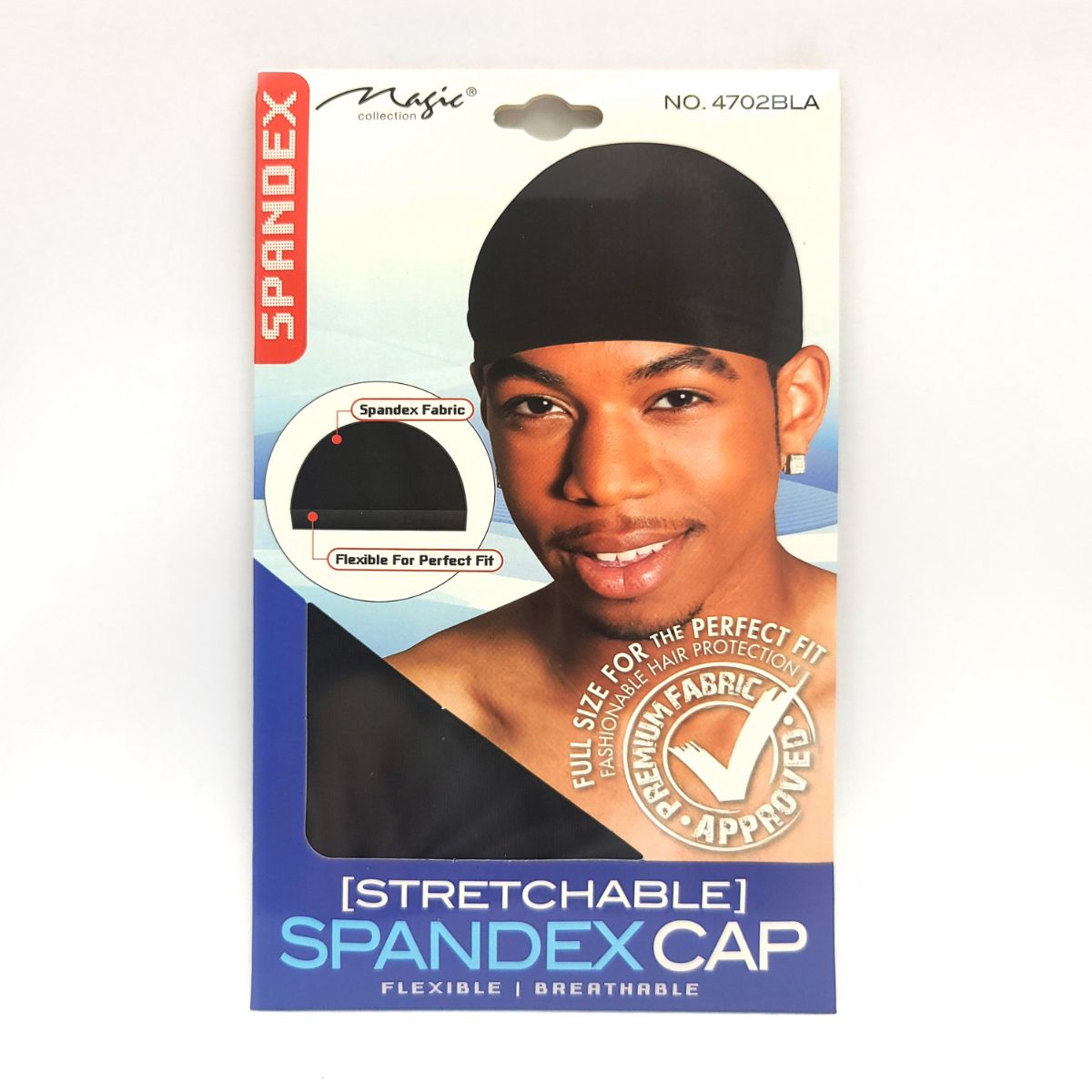 Spandex Cap, Multi-Coloured, One Size Black Accessories
