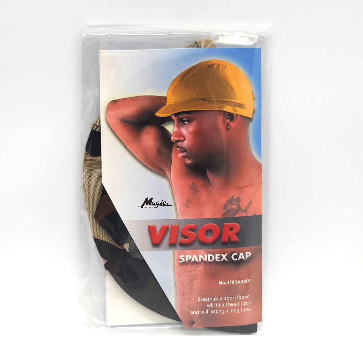 Visor Spandex Cap, Multi-Coloured, One Size Brown Camo Accessories