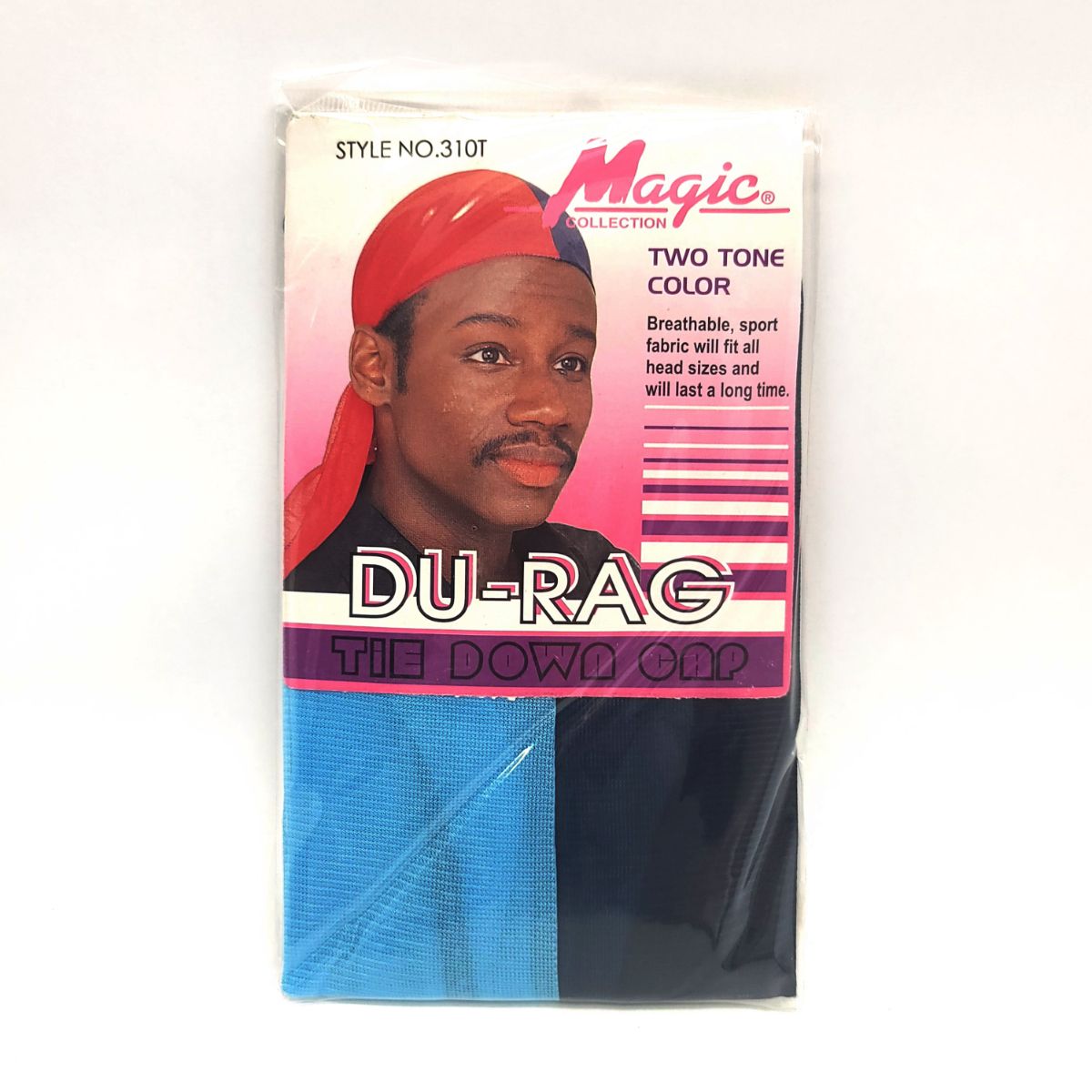 Durag - Sports, Tie Down, Multi-Coloured, One Size Sky Blue & Navy Accessories