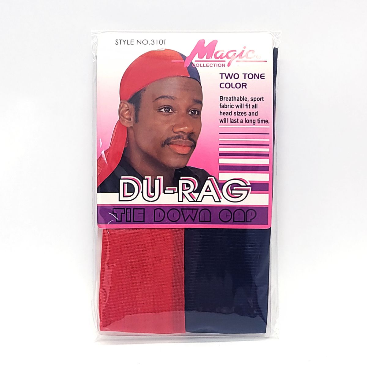 Durag - Sports, Tie Down, Multi-Coloured, One Size Navy & Red Accessories