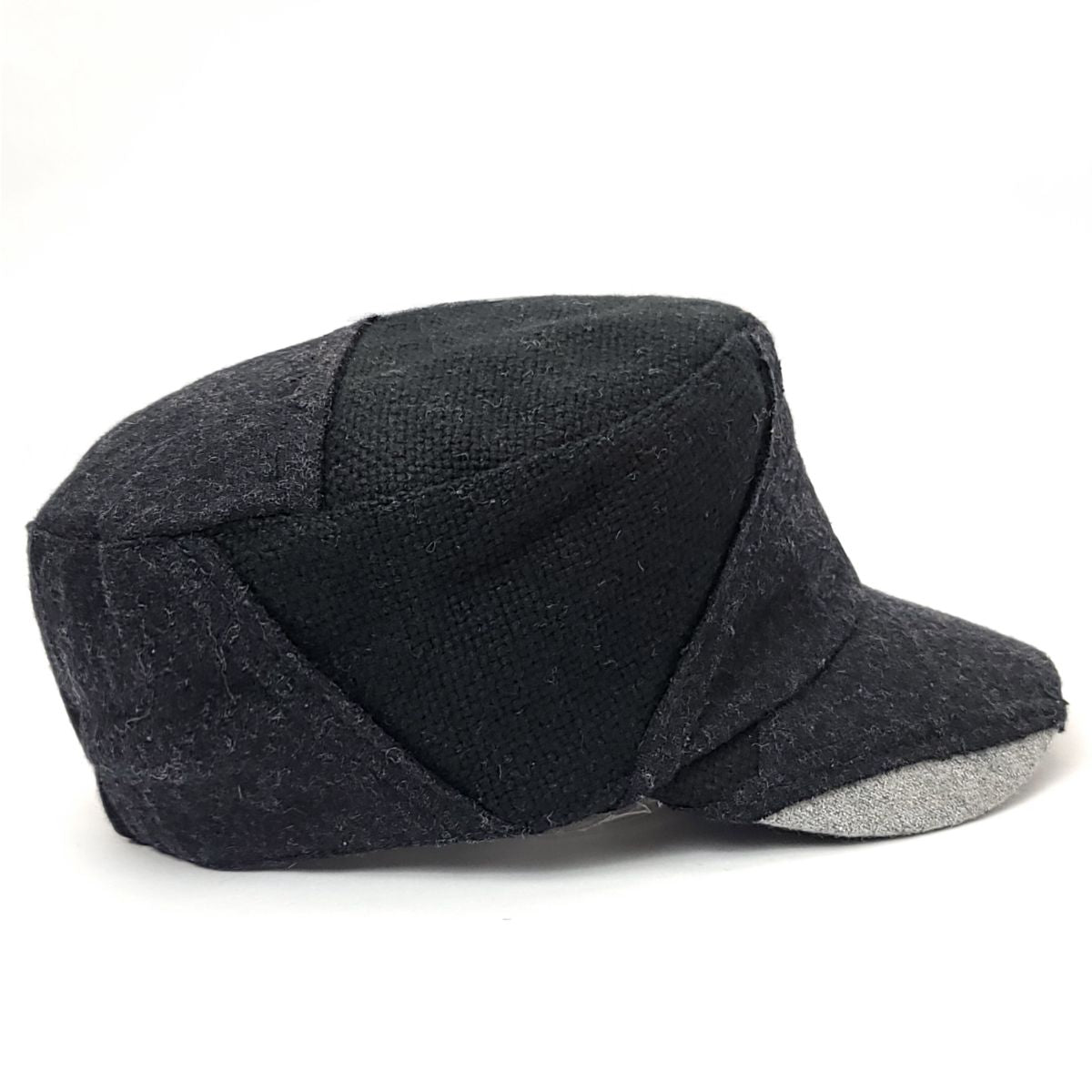 Cadet Cap -88320, Patch Fabric, Black 2 Tone Colour Military Cap