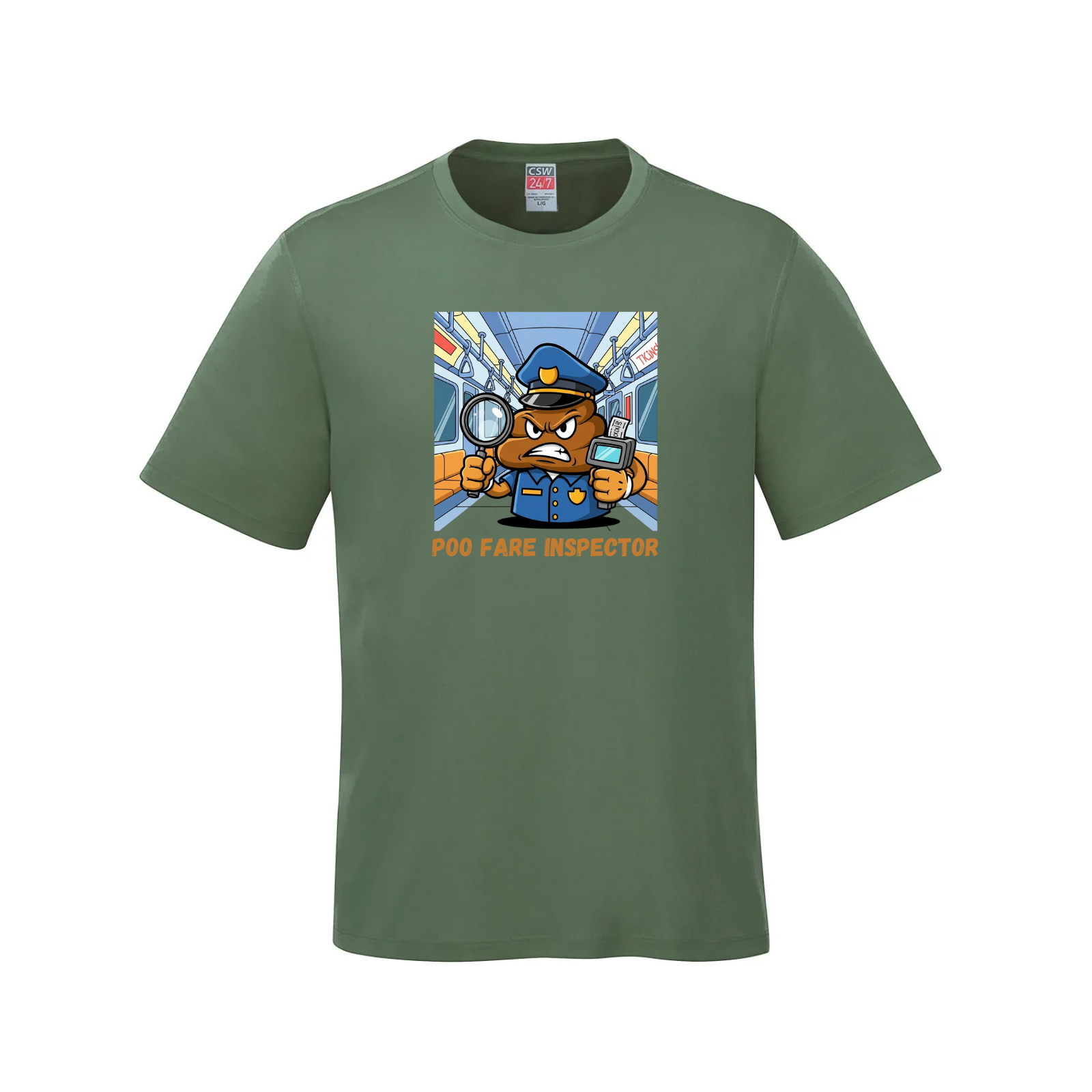 The Poo Fare Inspector T-Shirt Poo Fare toronto ttc ttc