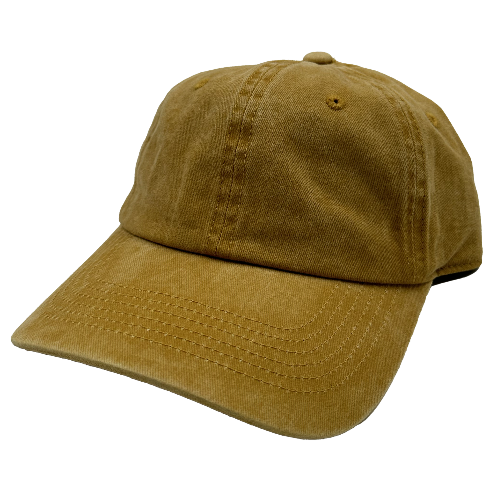GNV-1003 - Pigment Dye Cap Mustard One Size 6 PANELS 6 PANELS - UNSTRUCTURED ADJUSTABLE BUCKLE BUCKLE STRAP COTTON CURVE essentials GNV-1003 low profile nissi caps Pigment Dye UNISEX UNSTRUCTURED