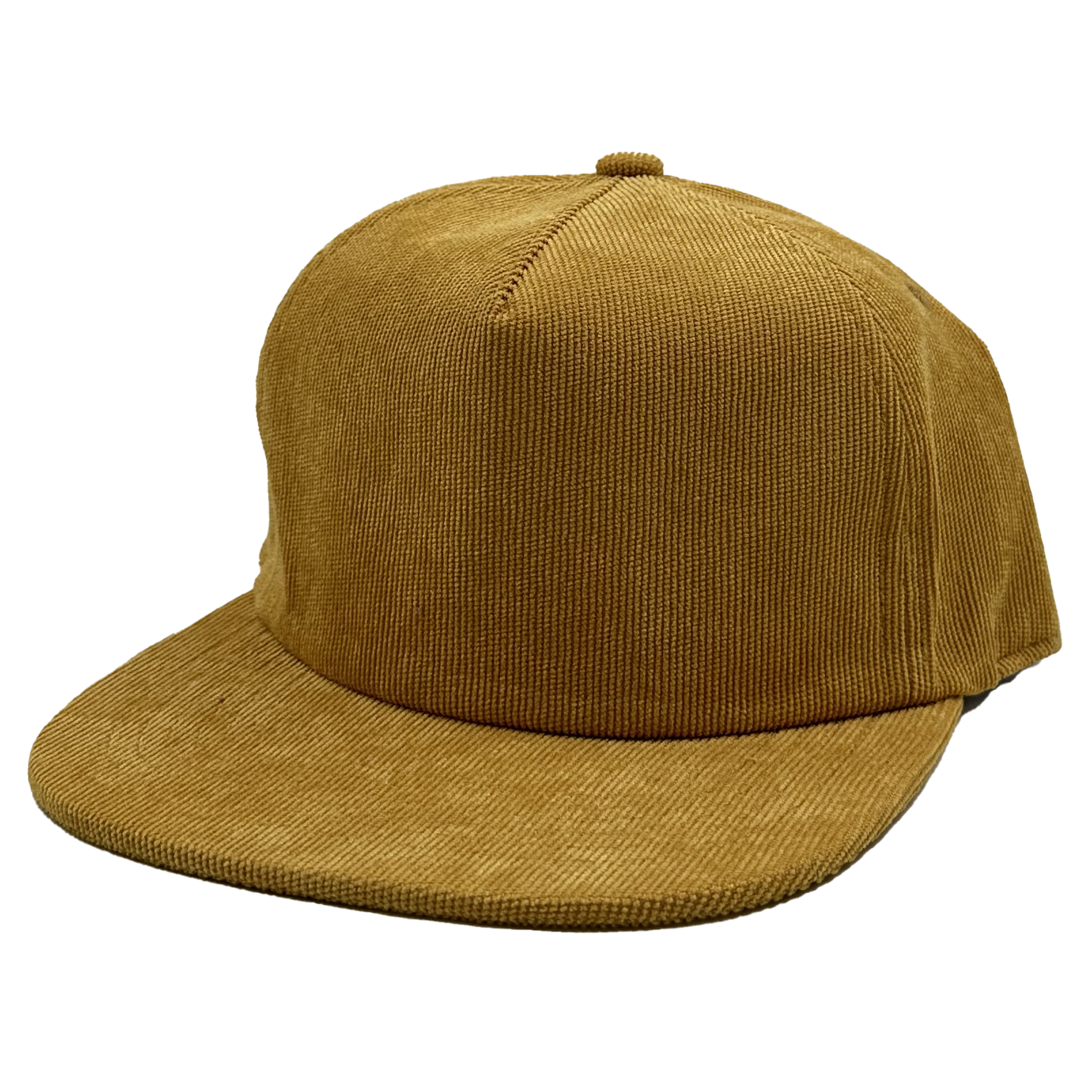 GNV-10195P - 5 panels Flat Bill Corduroy Cap Mustard One Size 5 PANELS CORDUROY FLAT FLAT BILL GNV-10195P HIGH PROFILE nissi caps POLYESTER SNAPBACK STRUCTURED UNISEX