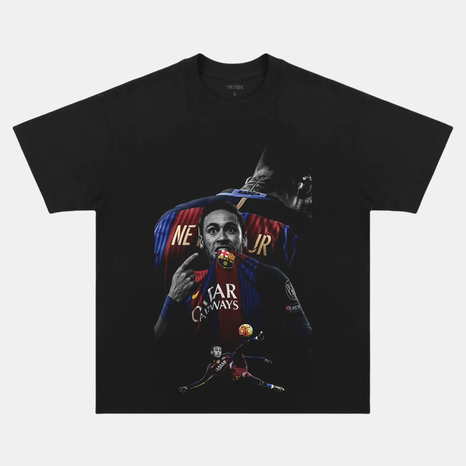 NEYMAR JR VINTAGE CLOTHES V3 BLACK TEE SOCCER SPORT